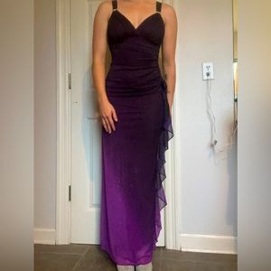 Sparkly purple formal gown